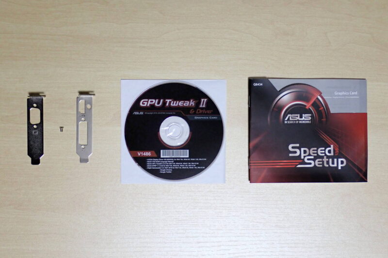 ASUS ファンレスグラフィックボード GT710-SL-2GD5の付属品