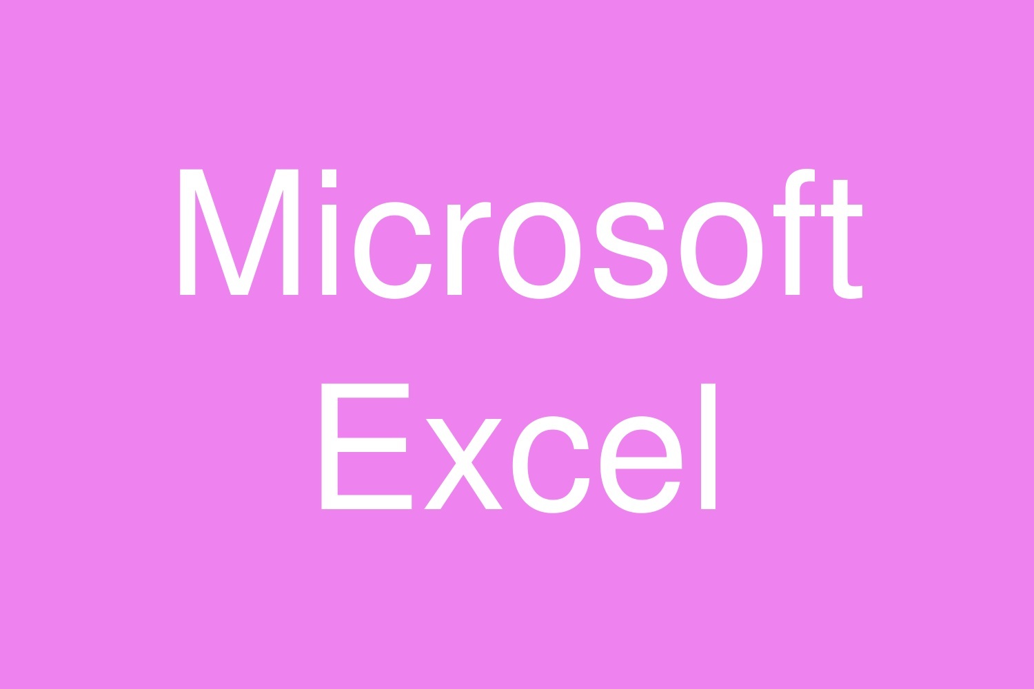 Microsoft Excel