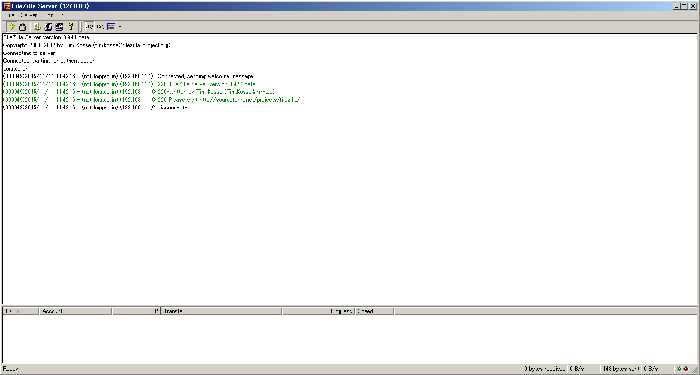 xampp filezilla port 14147 in use